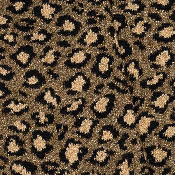 Detailansicht Strickmuster Socken Lea Khaki Leopardenmuster