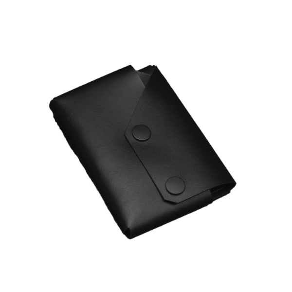 Lemur Design Travel Wallet Black in Black, Front View