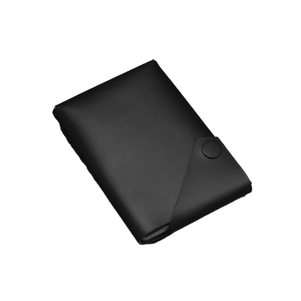 Lemur Design Travel Wallet Black in Black, Back View